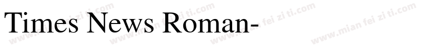 Times News Roman字体转换